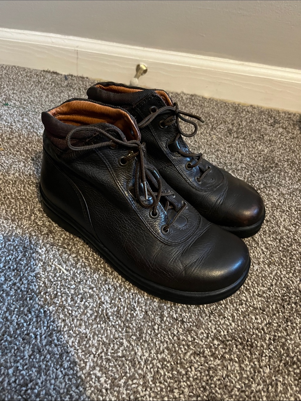 Footprints by Birkenstock Black Chukka lace up boots size 38